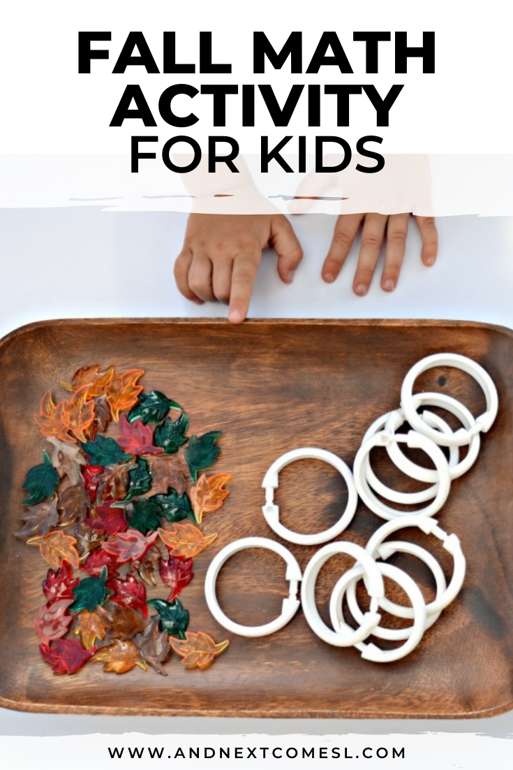 Looking for fall math activities for toddlers and preschoolers? Try this simple fall math activity tray!