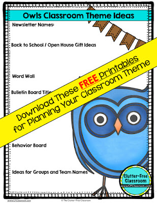 Owls Themed Classroom Ideas Printable Classroom Decorations