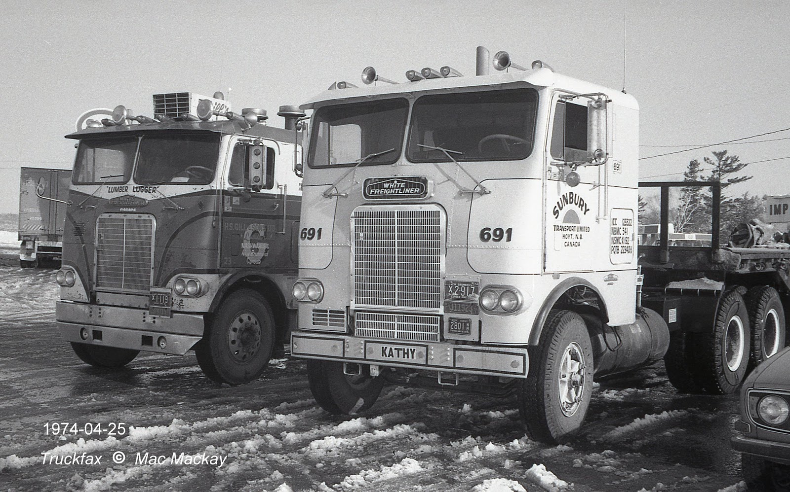 Truckfax Ol'skool White Freightliner