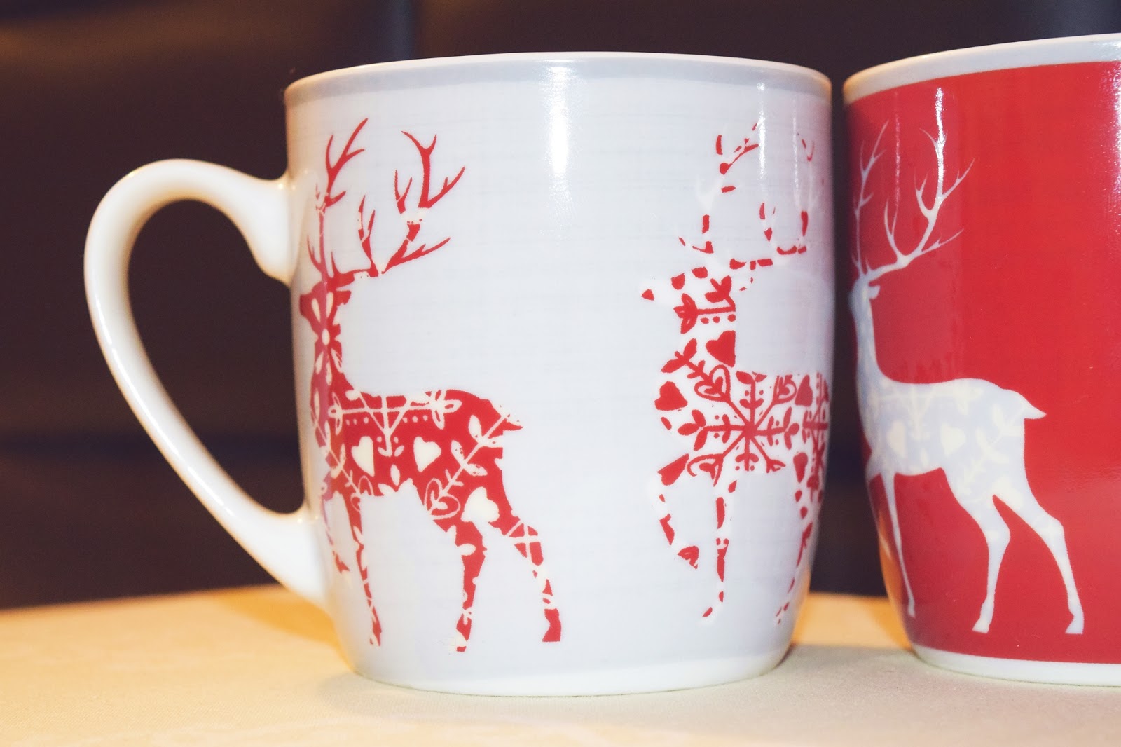 Set of 2 Reindeer Mugs Christmas2015 Sarah On Vacation