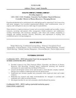 Executive Personal Assistant Resume Examples