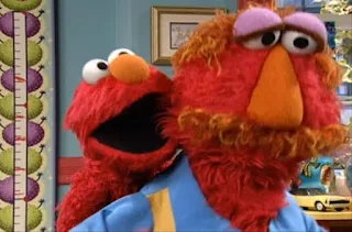 Elmo is a big kid now for a piggyback ride to Louie.Sesame Street Elmo's Potty Time