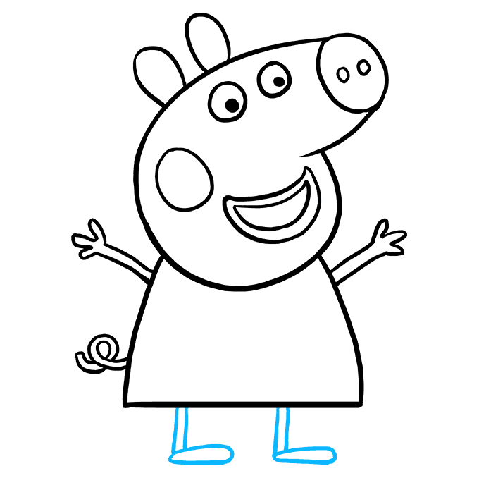 Desenhos de Peppa - Como desenhar Peppa passo a passo