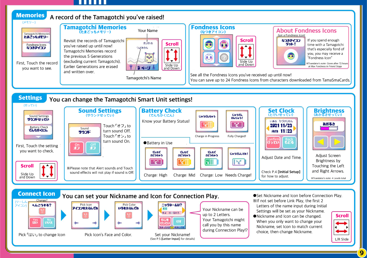 to Gotchi Garden! Tamagotchi Smart English Instruction Manual