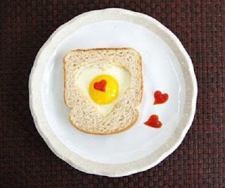 Desayunos Romanticos para San Valentin, Presentación del Huevo