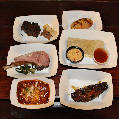 A spread of selections from Houston BBQ Throwdown 2015