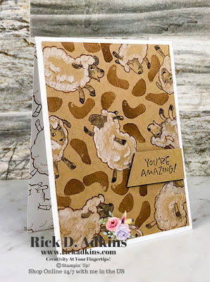 Simple Sunday project using the Counting Sheep Sale-A-Bration 2 Stamp Set by Rick Adkins
