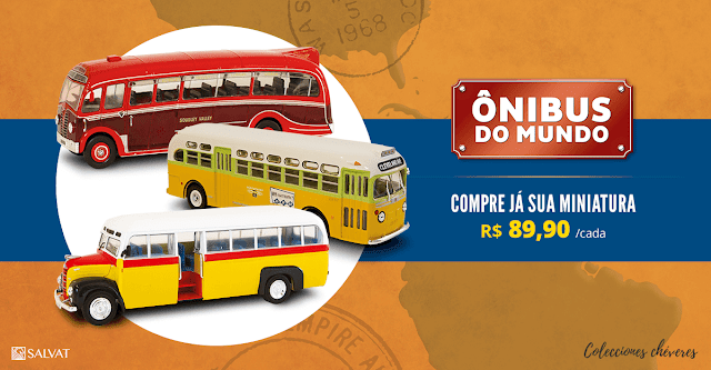  Colección de Autobuses del Mundo 1:43 Salvat Brasil