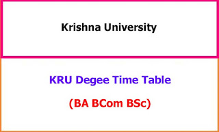 Krishna University Degree Exam Time Table 2022 Krishna University Degree Exam Time Table 2022
