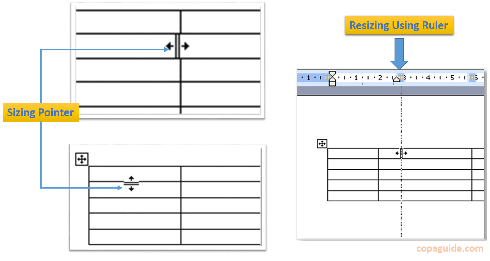How to Resizing Table in MSWord Computer Hindi Notes