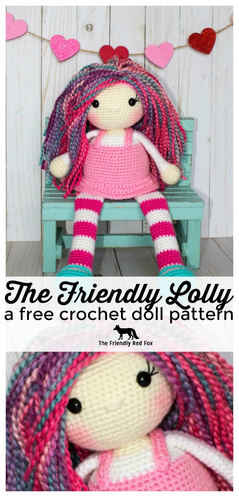 Crochet Doll Pattern, Amigurumi Crochet Doll, Red-haired Girl