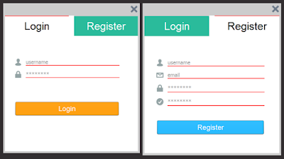 Java Design Login and Register Form In One Window
