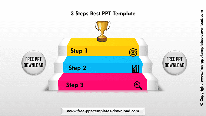 3 Steps Best PPT Template Download