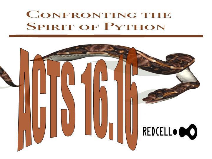 Live, GOD! Go Climb GOD's Mountain: THE SPIRIT OF PYTHON