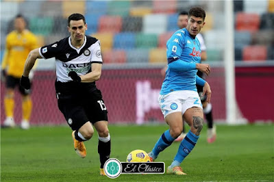 ملخص مباراة نابولي واودينيزي في الدوري الإيطالي