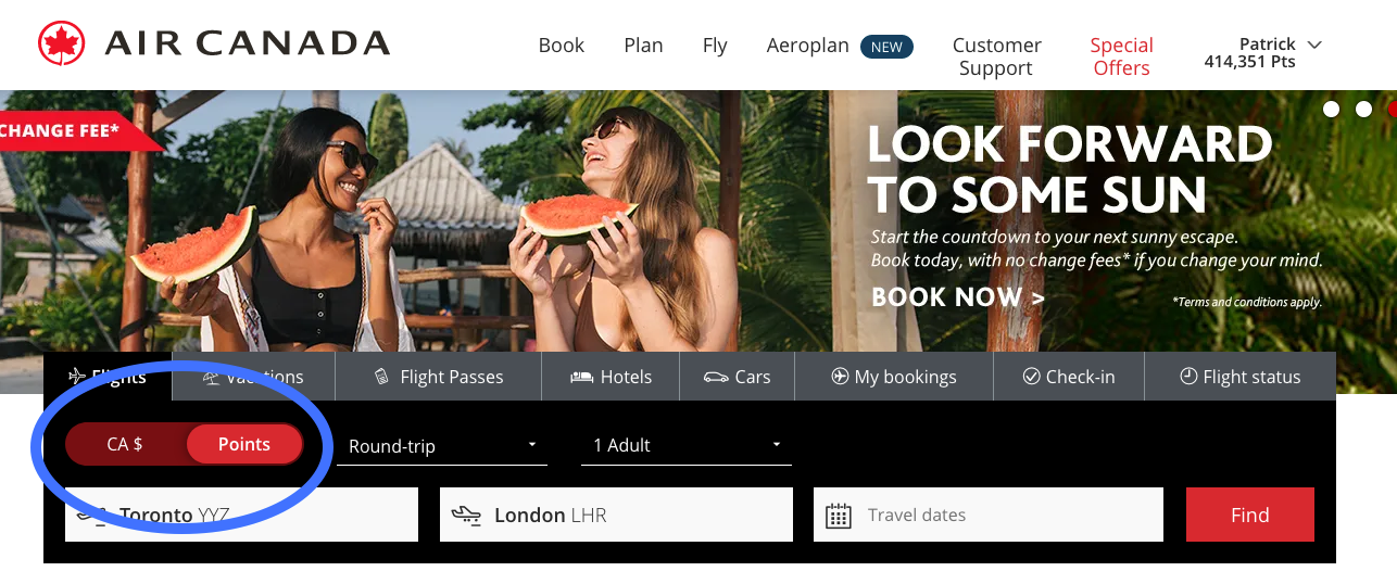 A guide to the new Air Canada Aeroplan program flight reward redemption