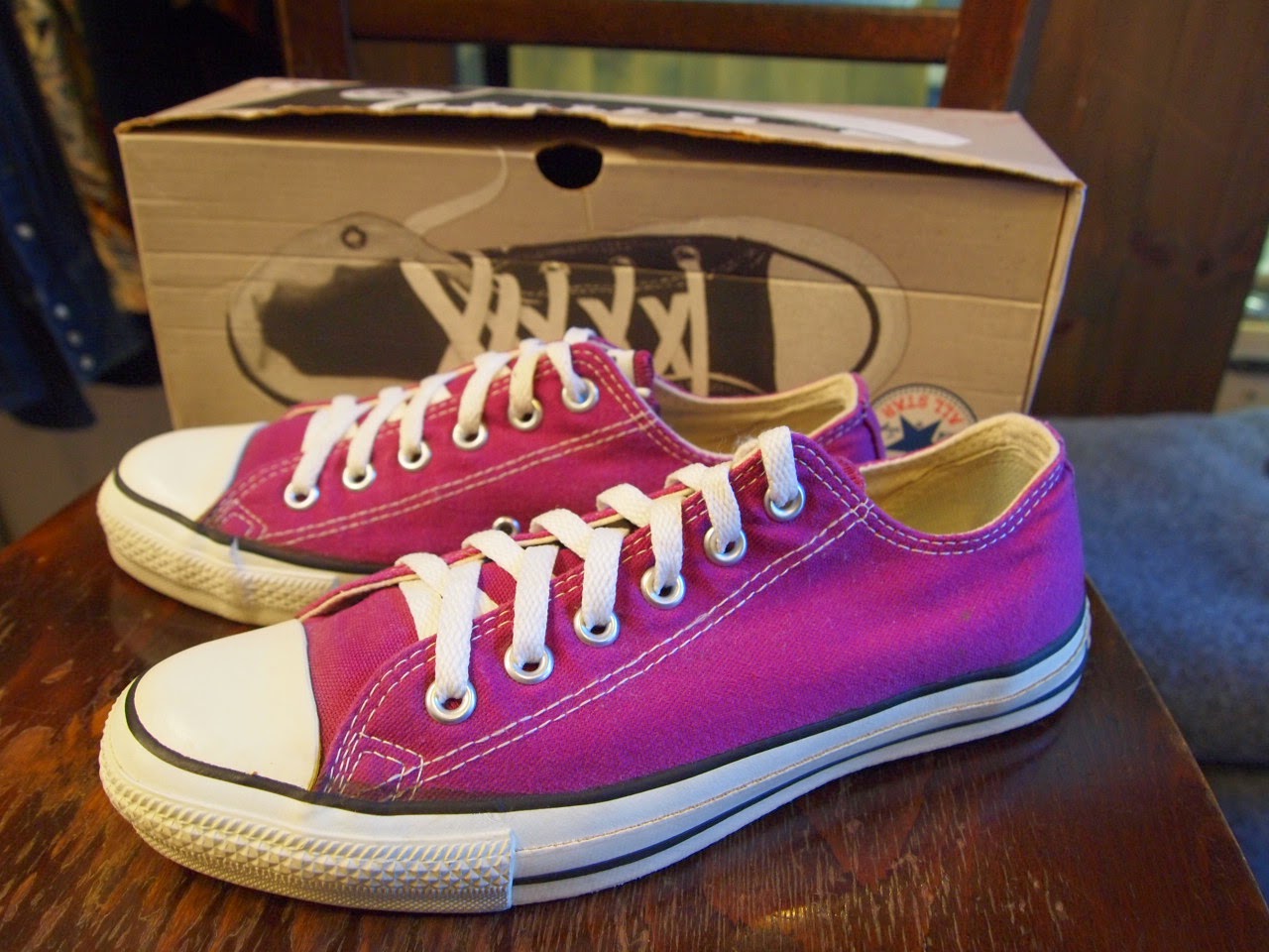 LATHRILLS BLOG - ラスリルズのブログ: converse allstar leather deadstock "made.in