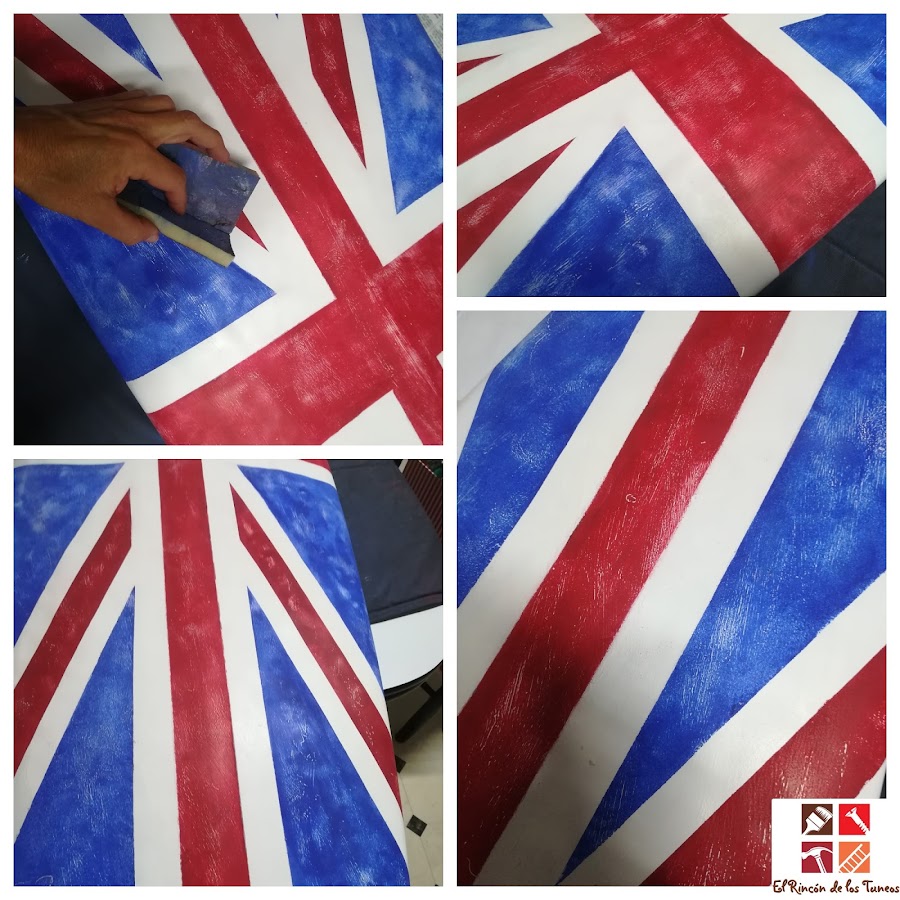 pintar una tabla de surf con la bandera inglesa