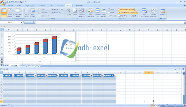 Menampilkan Dua File Excel Atau Lebih Secara Bersamaan