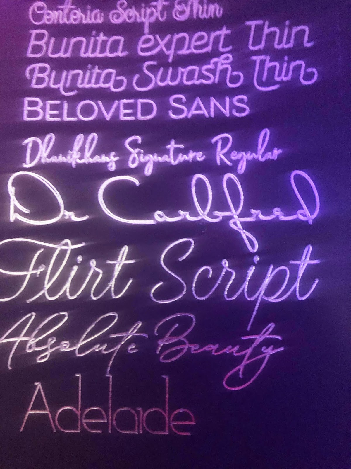 Beautiful fonts for Foil Quill with Cricut