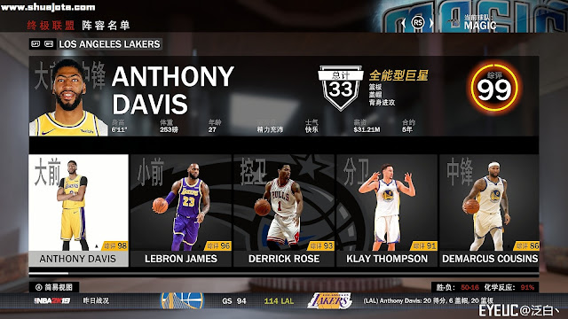 lakers nba2k19