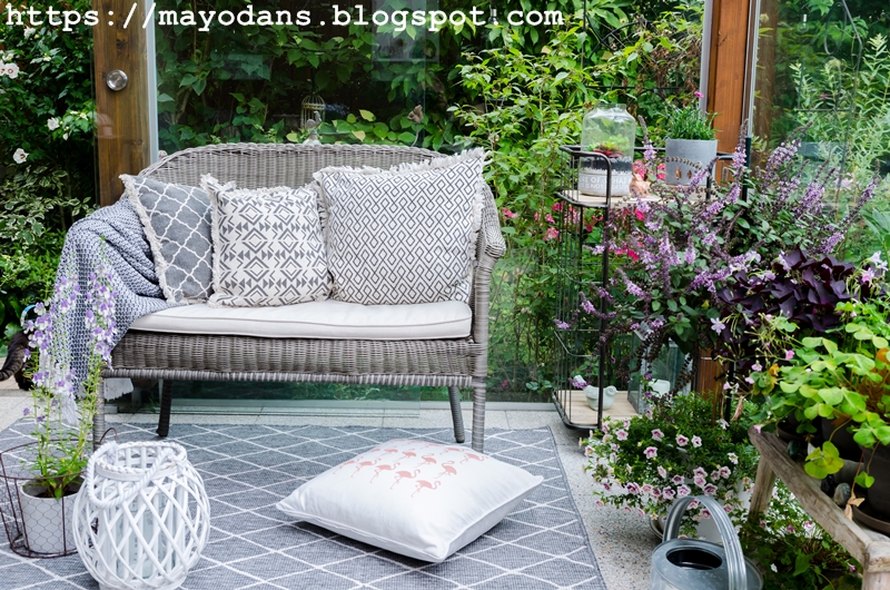 Sommerdeko im Wintergarten bzw. auf der Terrasse und ein DIY für