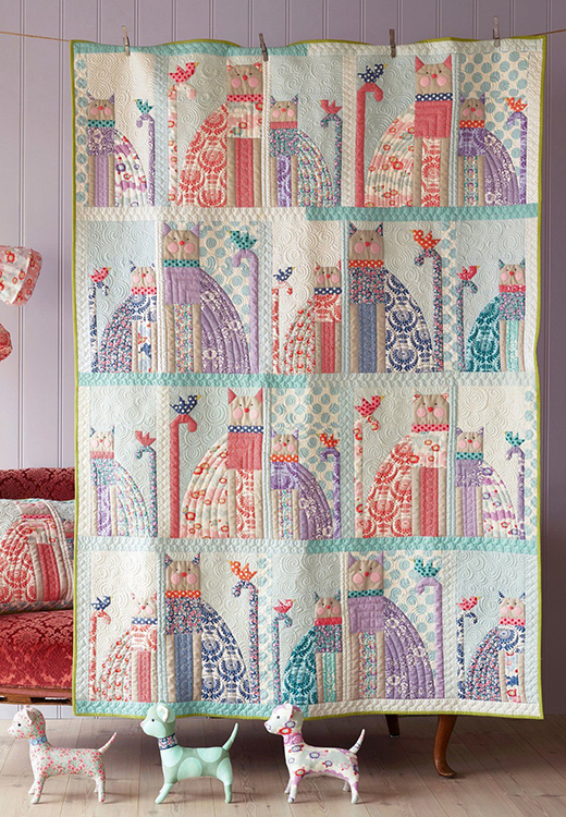 Quilting Land Lazy Days Cat and Bird Quilt
