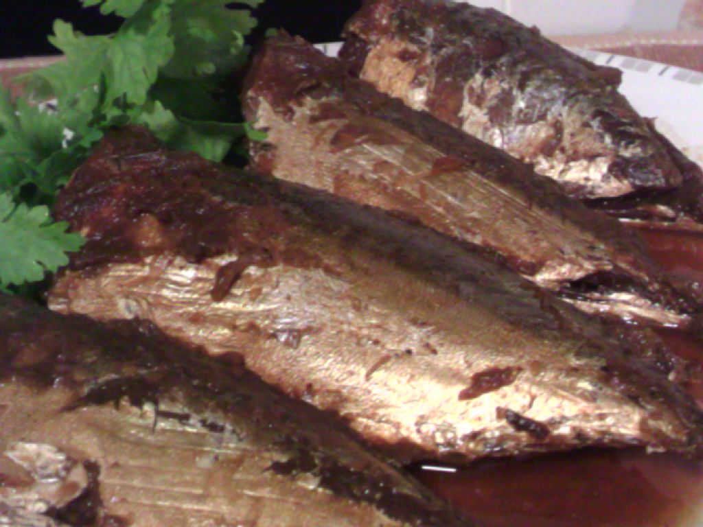 Boiled Mackerel Steak Thai noodles and snacks