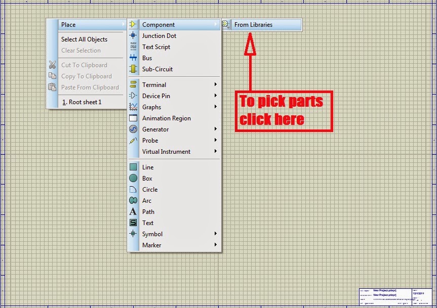 How to Pick parts from Proteus library