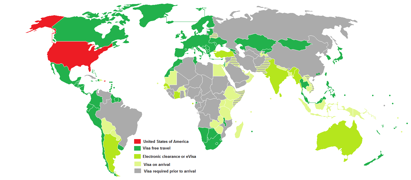 what countries can visit us without a visa