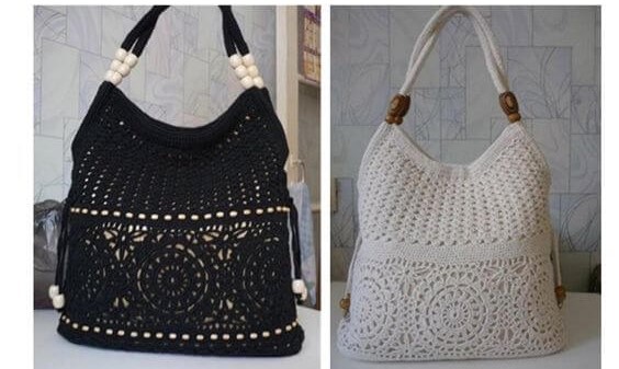crochet work bolsa