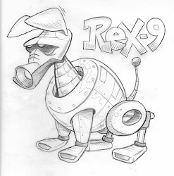 sketch rex robot dog pencil quick daily