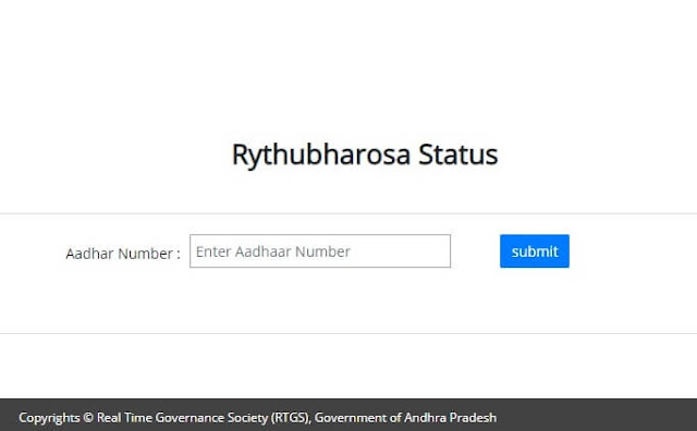 ysr rythu bharosa status