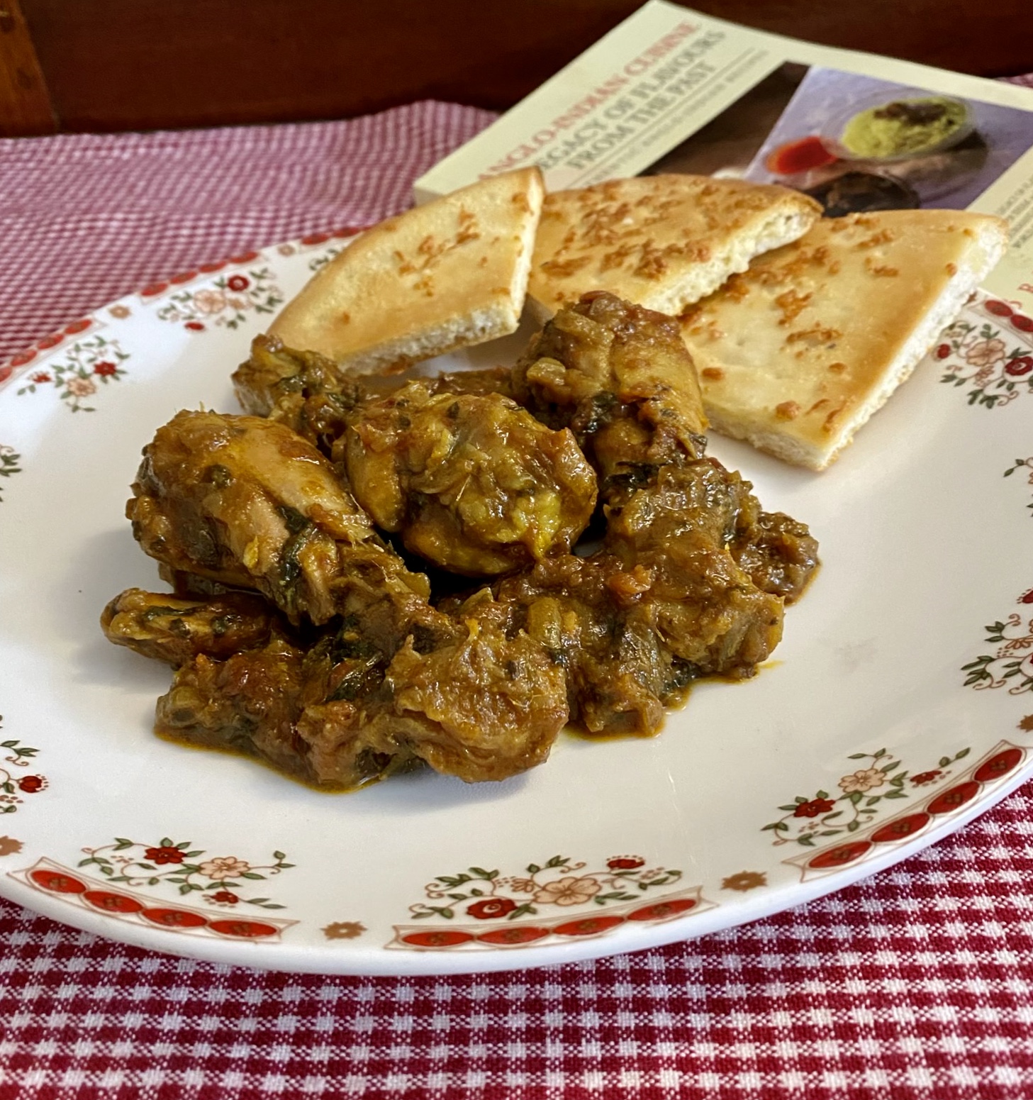ANGLOINDIAN CUISINE SLOW COOKED CHICKEN IN RED WINE