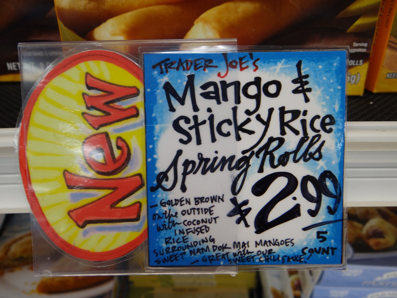 Trader Joe's 365 Mango and Sticky Rice Spring Rolls