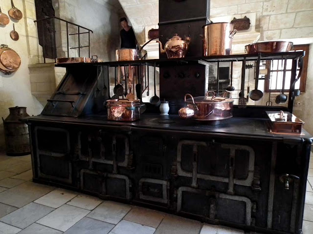 Early 20C cast iron range, Chateau of Chenonceau, Indre et Loire, France. Photo by Loire Valley Time Travel.