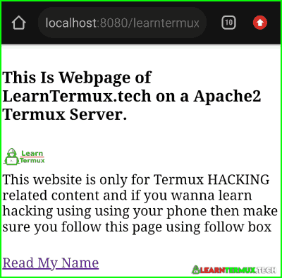 Apache2 Termux : Install and Use Apache2 Server in Termux