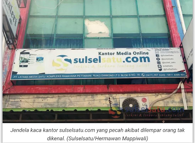 AMSI Desak Usut Tuntas Kasus Penyerangan, Kantor Media Sulselsatu.com