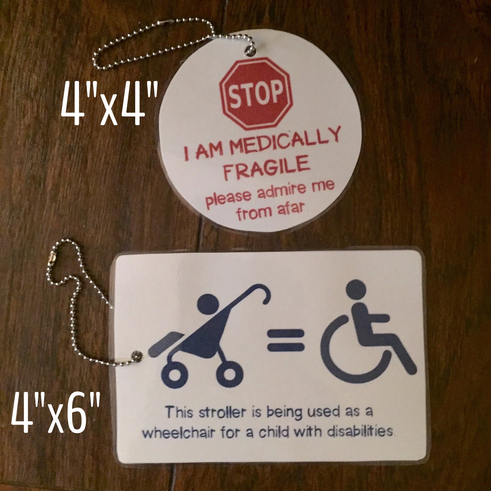 Three Siblings for the Howell Family Stroller and Car Seat Tags