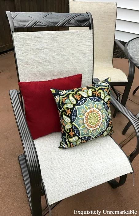 Patio Chair with pillows and new slings