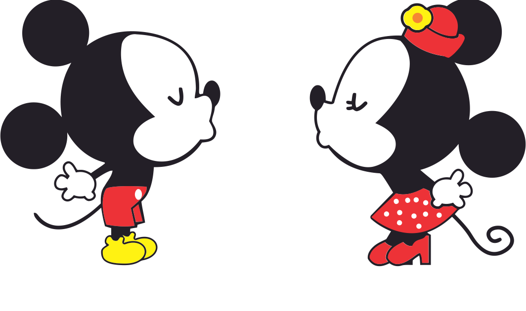 Mickey Y Minnie Mouse Free Vector
