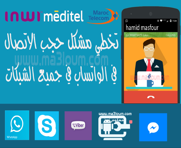 فك حظر المكالمات فى الواتساب في انوي ومديتل و اتصالات المغرب بسهولة والتكلم كما في السابق
