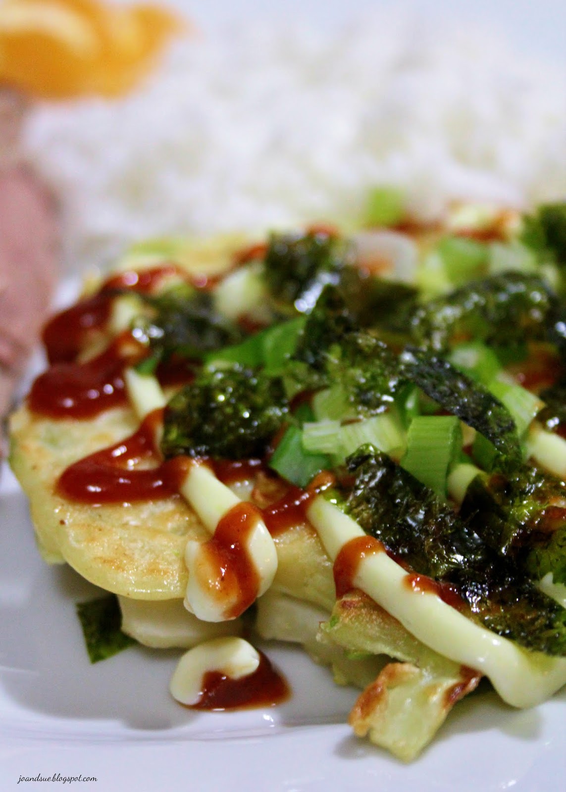 Jo and Sue: Okonomiyaki (Japanese Savory Cabbage Pancake)