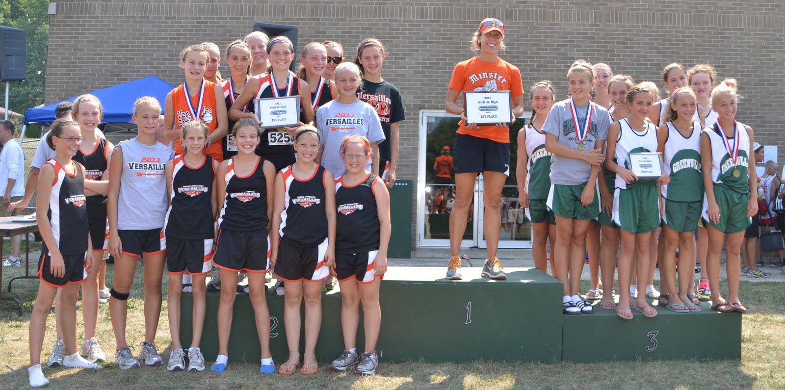 Versailles and Greenville Jr High Girls Place at