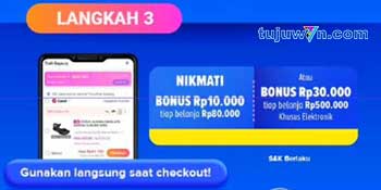 belanja pakai bonus dadakan lazada 2.2