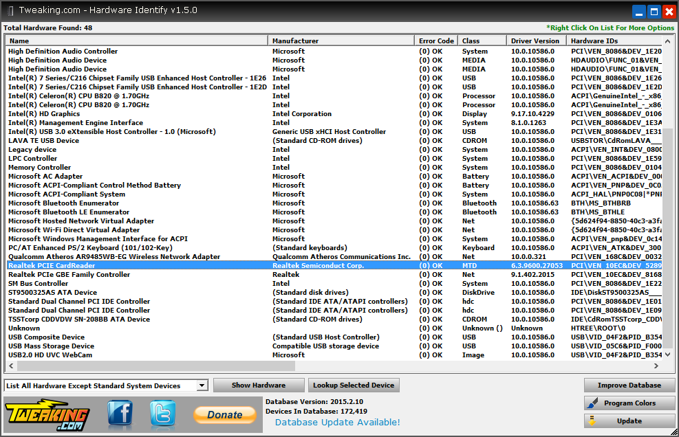 Identify the Hardware attached to your computer to find its driver
