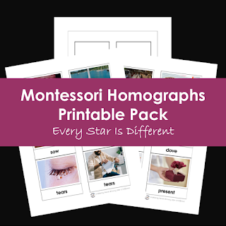 Montessori Homographs Printable Pack