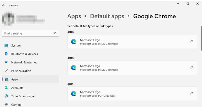 Modifica i collegamenti predefiniti per Windows