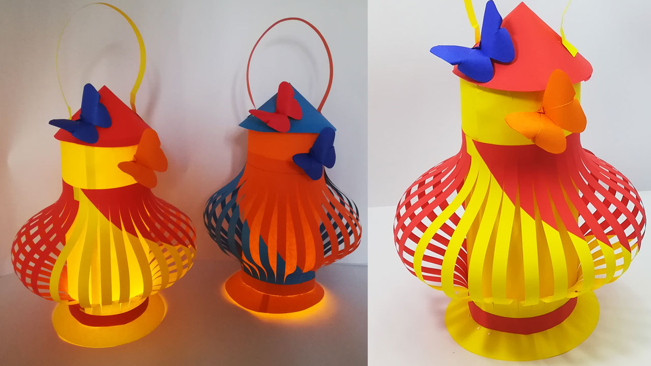 Colors Paper DIY Home Decoration Ideas Paper Lamp Making Easy