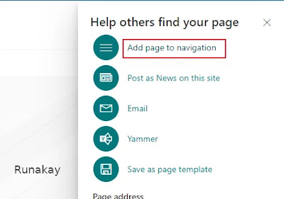 Add page to navigation